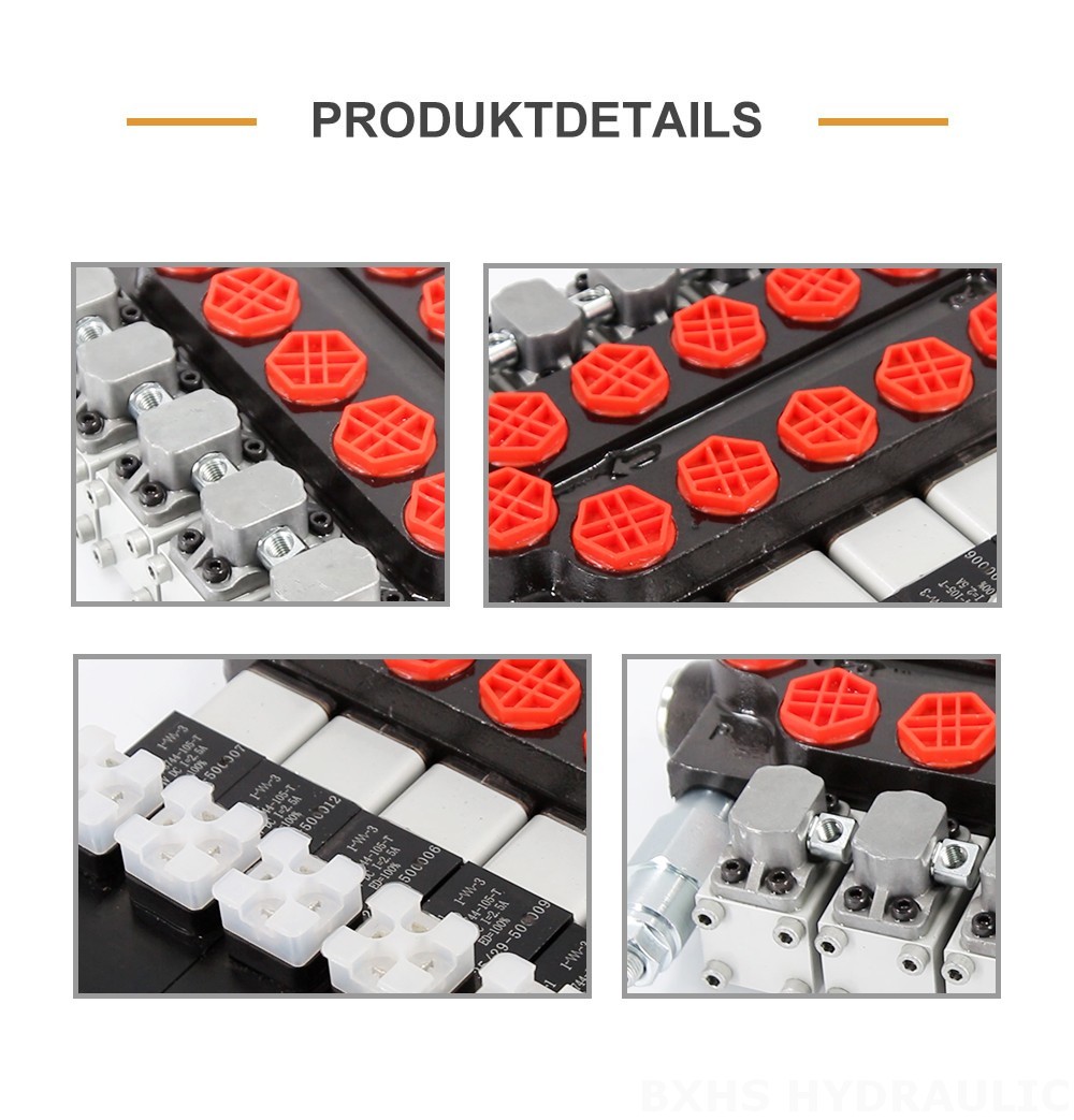 Q45 Magnet und manuell 5 Steuerkolben Monoblock-Wegeventil